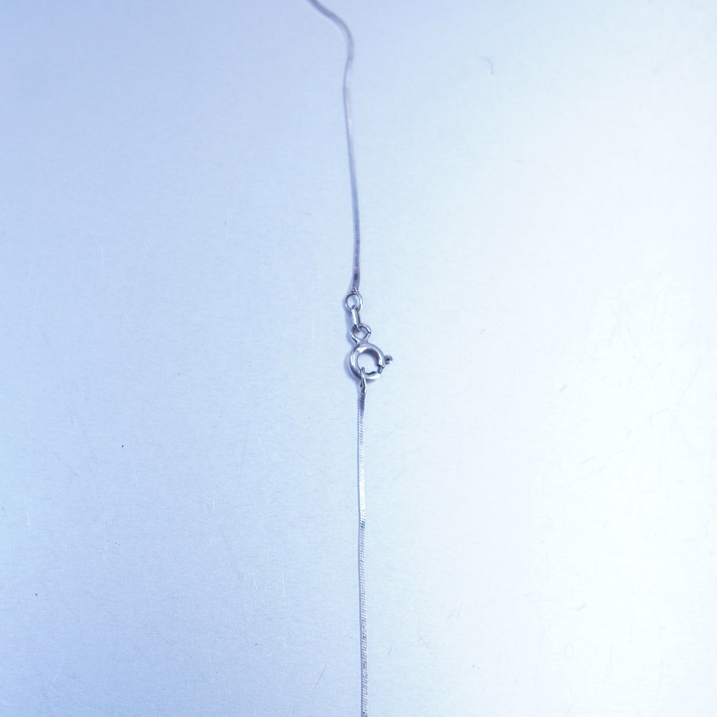 16” 1mm, vintage Sterling 925 silver square snake chain necklace