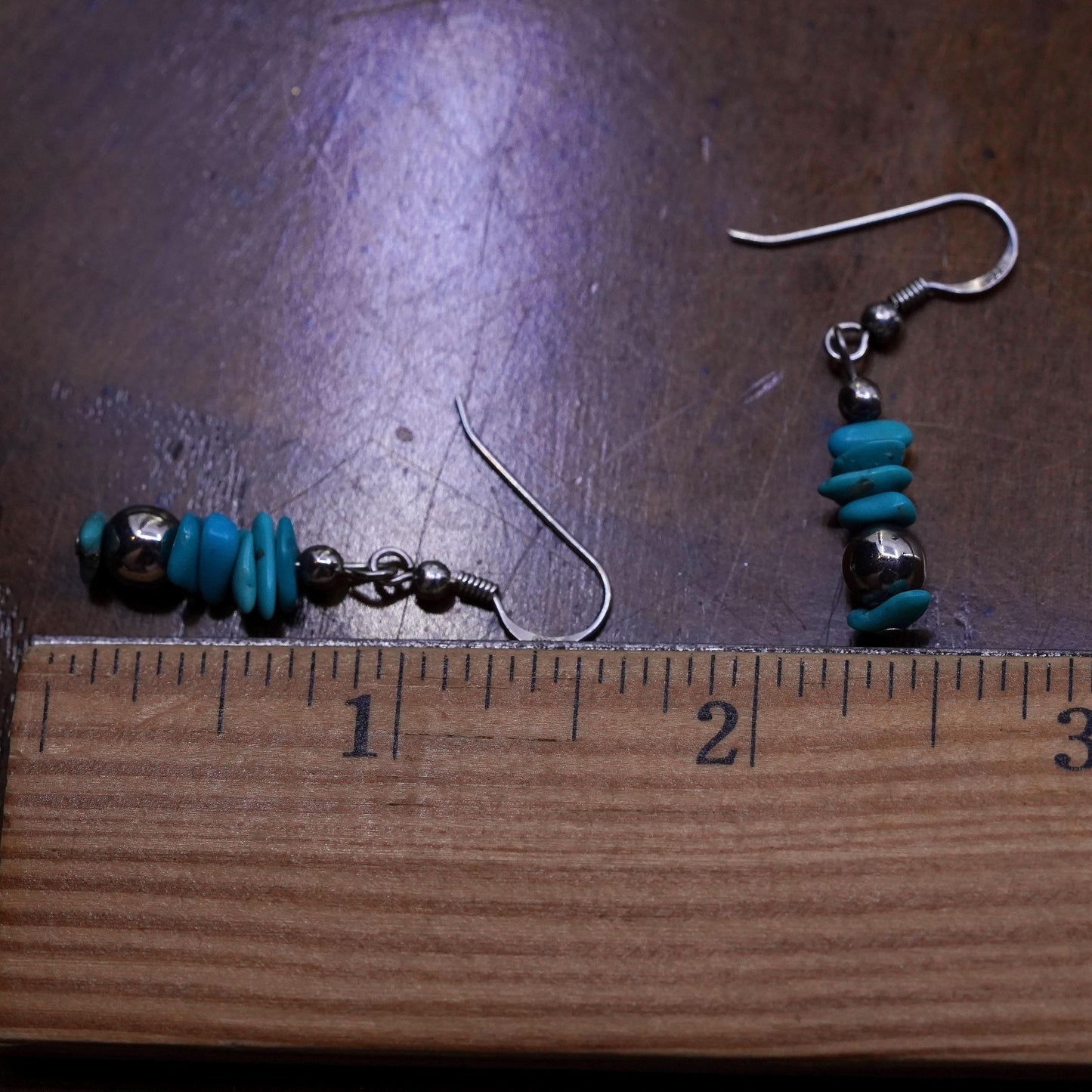 Southwestern sterling silver 925 handmade earrings with turquoise beads