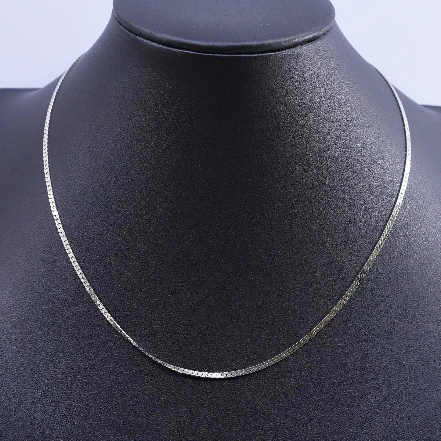 15” 2mm, vermeil gold over Sterling silver handmade necklace, 925 curb chain