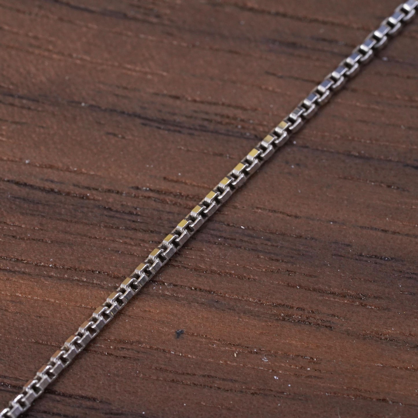 30”, 1mm, vintage Sterling silver box chain, Italy 925 necklace