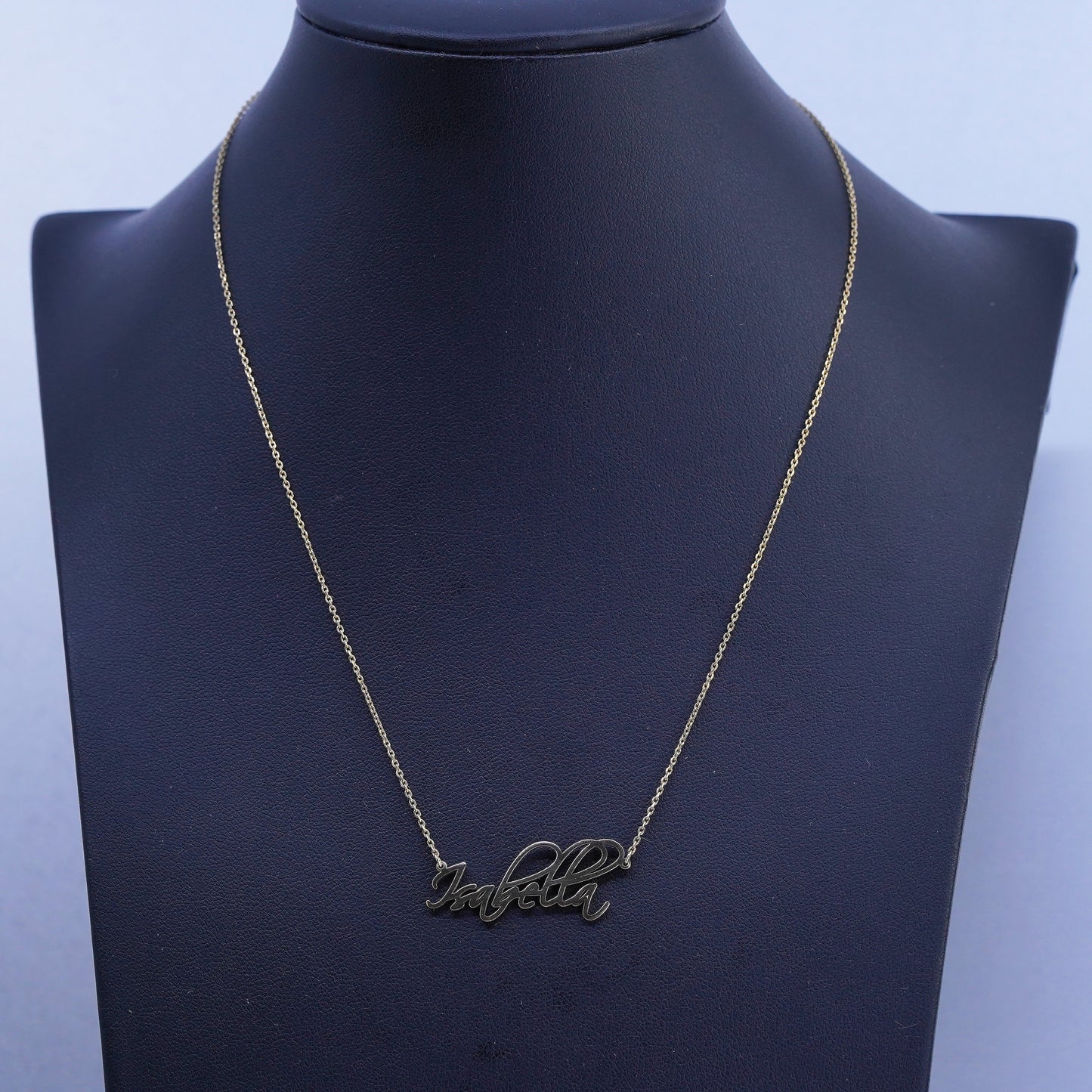 16”, vermeil gold over Sterling 925 silver circle necklace “Isabella” pendant
