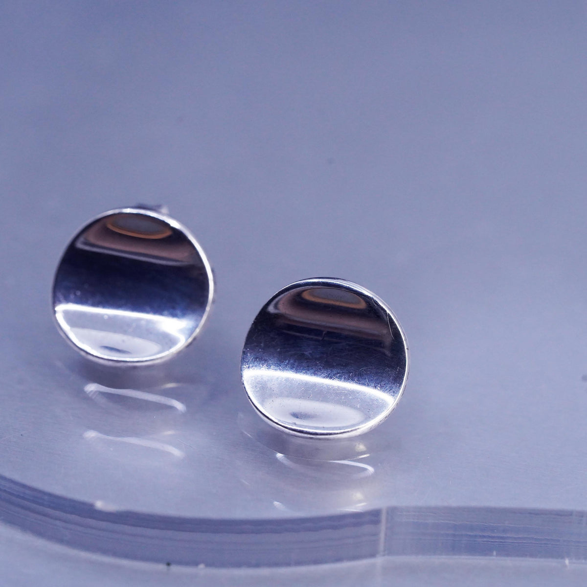 Robert Lee Morris RLM Studio Sterling 925 Silver Stud Earrings Polished Button