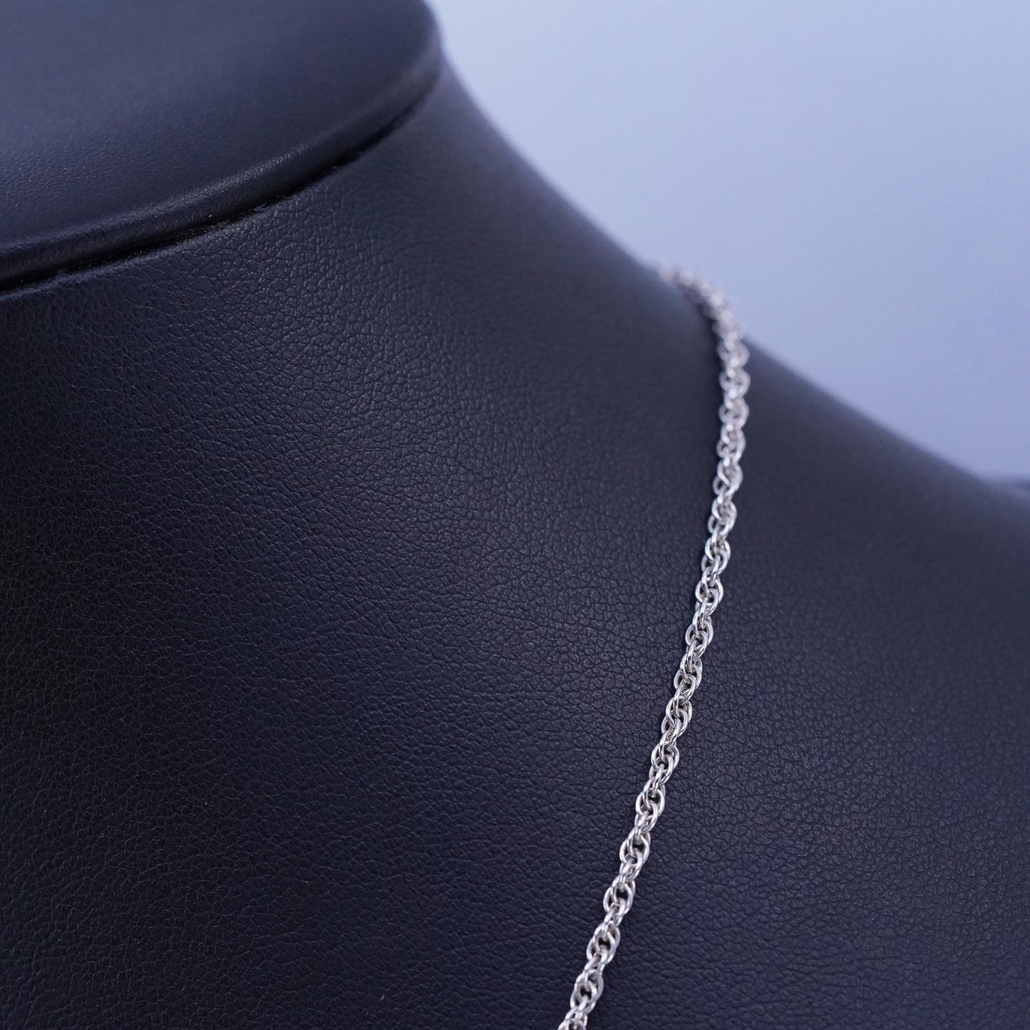 18” 2mm, vintage Speidel Sterling 925 silver Singapore rope chain necklace