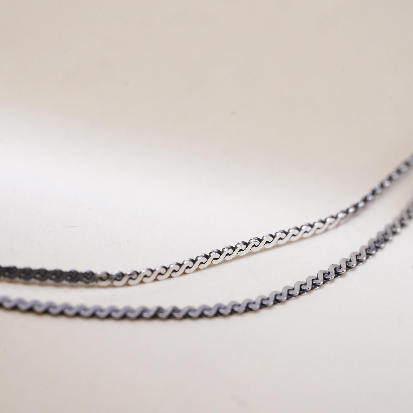 20", Vintage Italian sterling silver 925 s link chain, sterling silver necklace