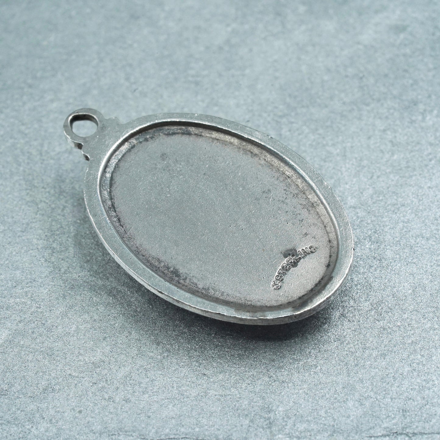Vintage sterling 925 silver handmade ST. Christopher protect us pendant charm