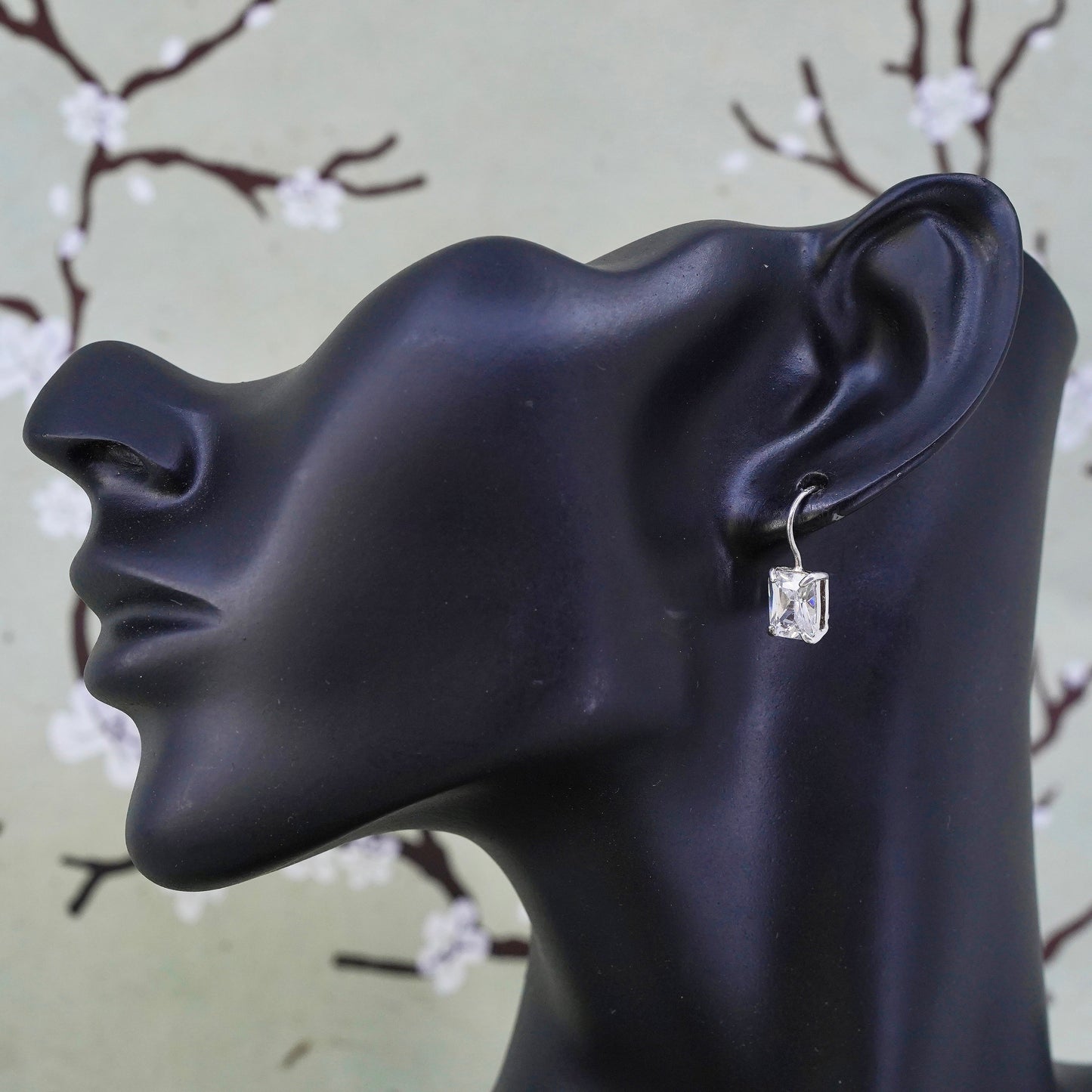 Silpada W0353 Rectangular Cubic Zirconia Sterling 925 Silver Earrings
