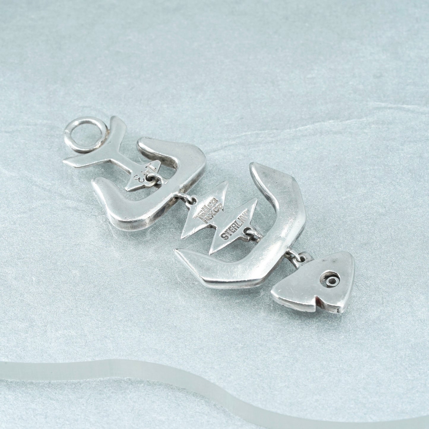 Vintage Mexico Sterling silver charm, fish 925 pendant