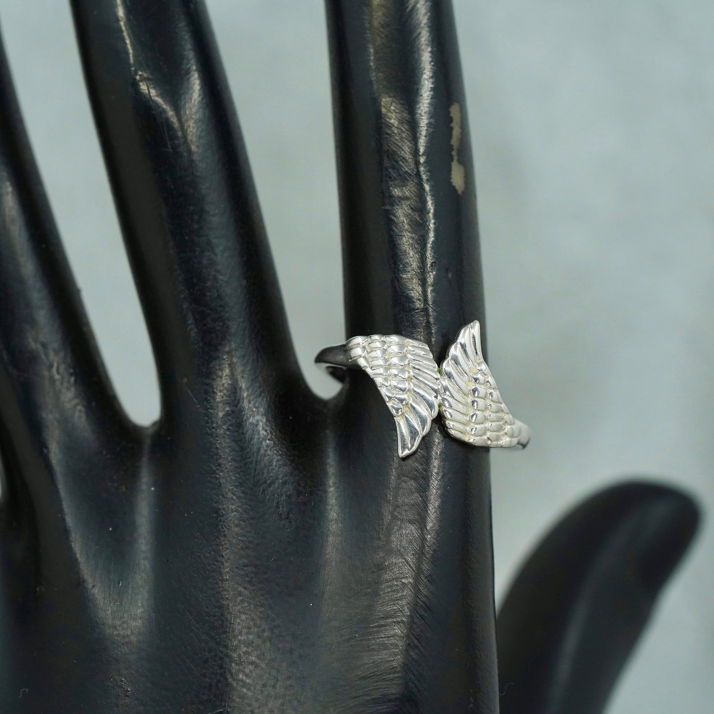 Size 10.5, vintage Sterling 925 silver handmade wings ring