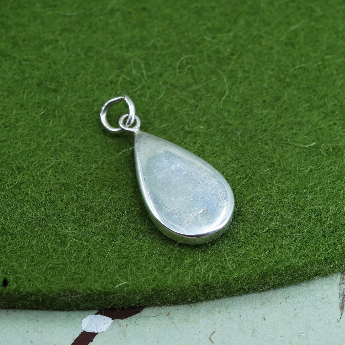 Native American sterling silver 925 teardrop with turquoise