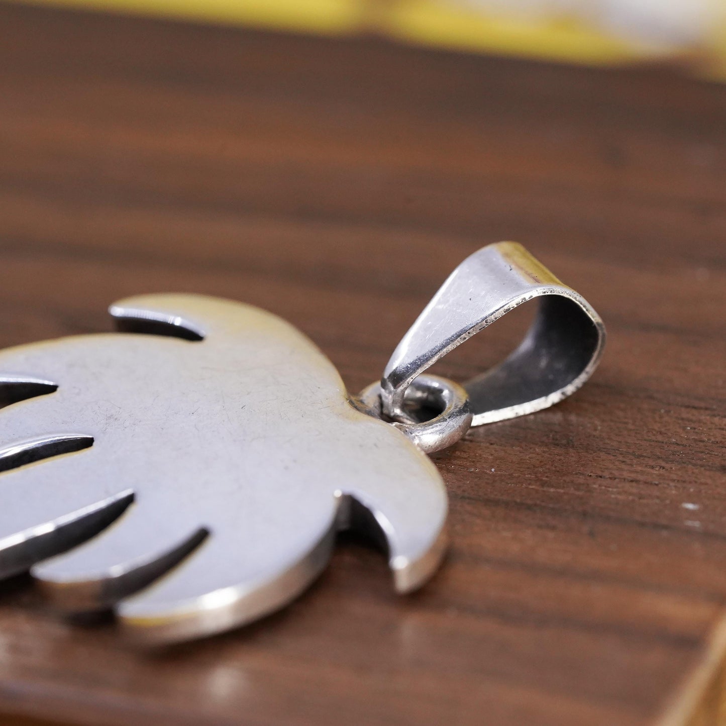 Vintage southwestern handmade solid sterling 925 silver palm tree pendant