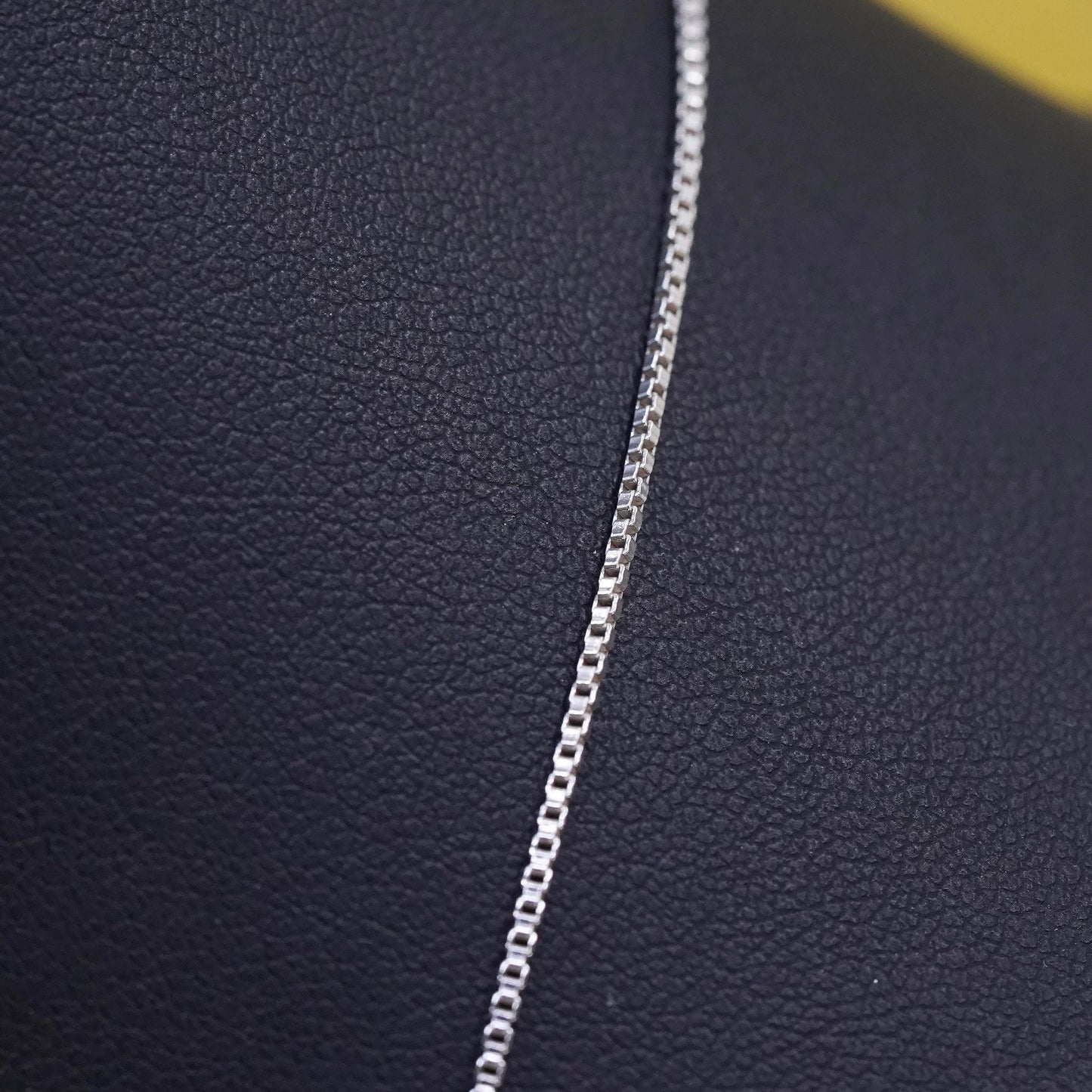 24", 1mm, vintage Italian Sterling silver box chain, Italy 925 necklace