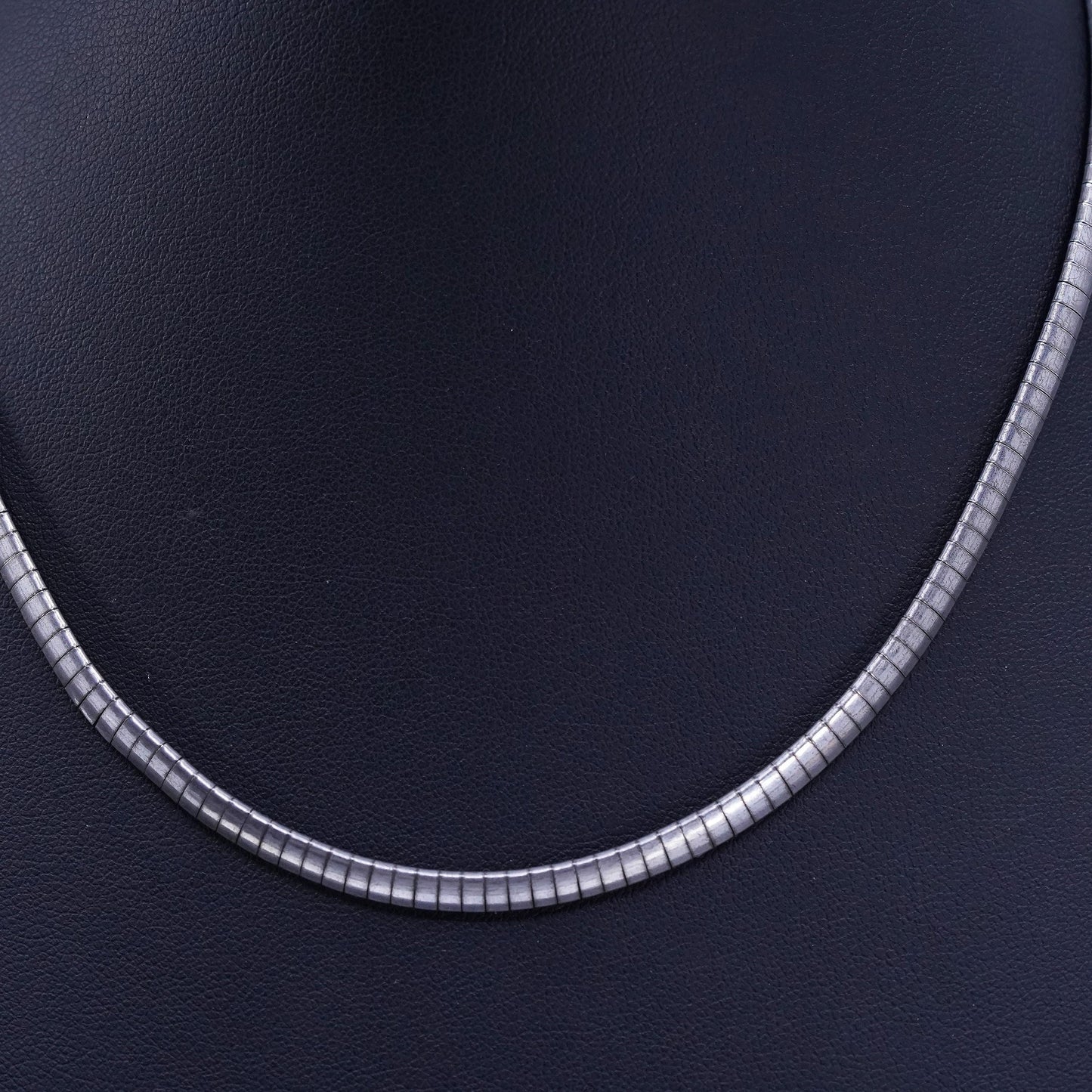 16” 4mm, vintage Italy 925 silver omega chain necklace