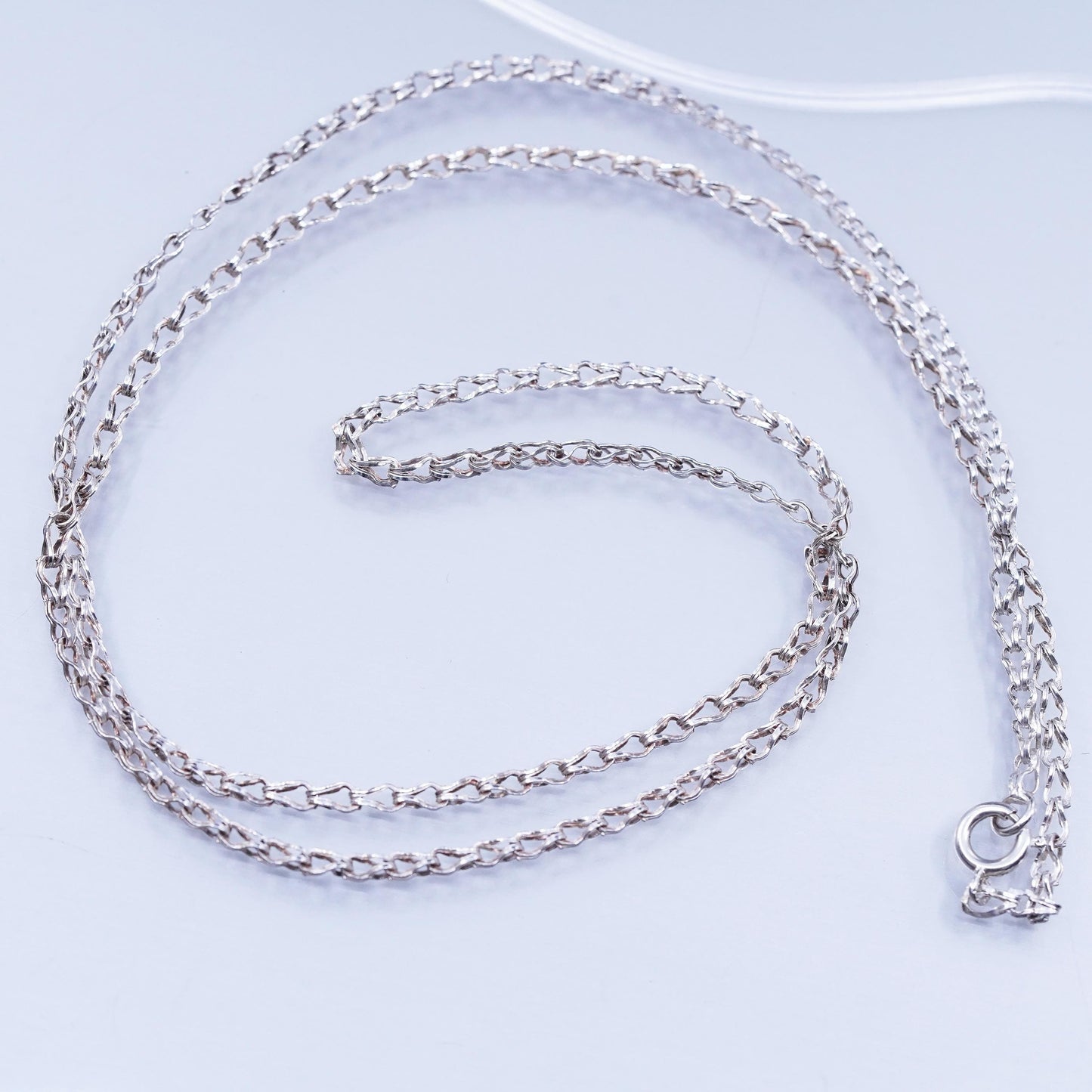 26” 3mm, vintage Sterling 925 silver curb chain necklace