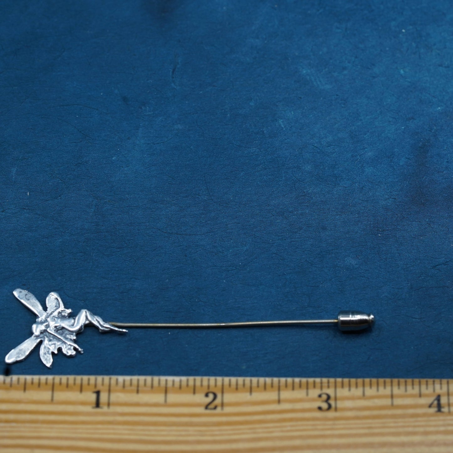 Vintage Sterling silver handmade pin, 925 angel pin, stamped Ster