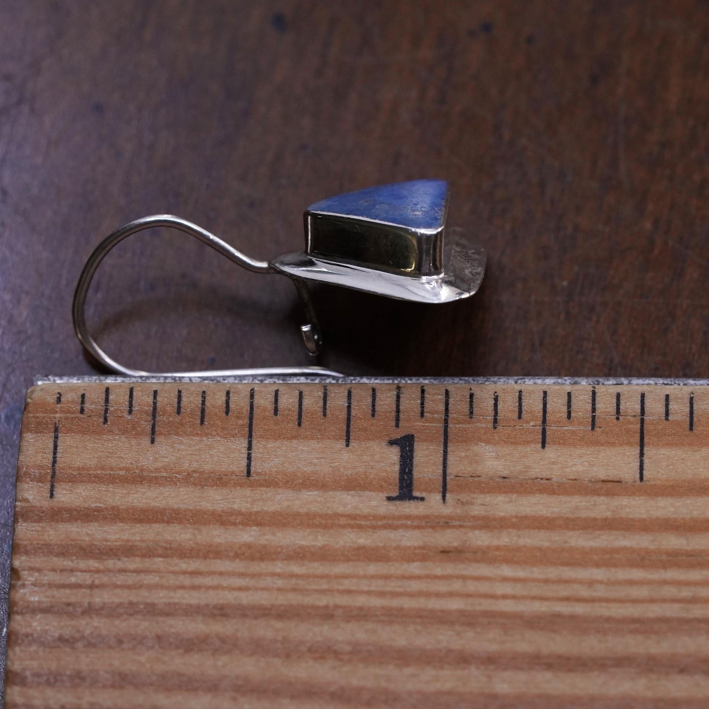 Estate Jewelry Cid clyde Duneier sterling 925 Silver lapis single earring