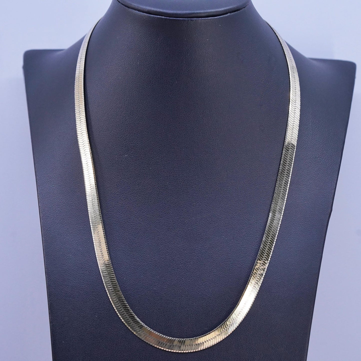 20" Canadian vermeil gold over Sterling silver necklace, 925 herringbone chain