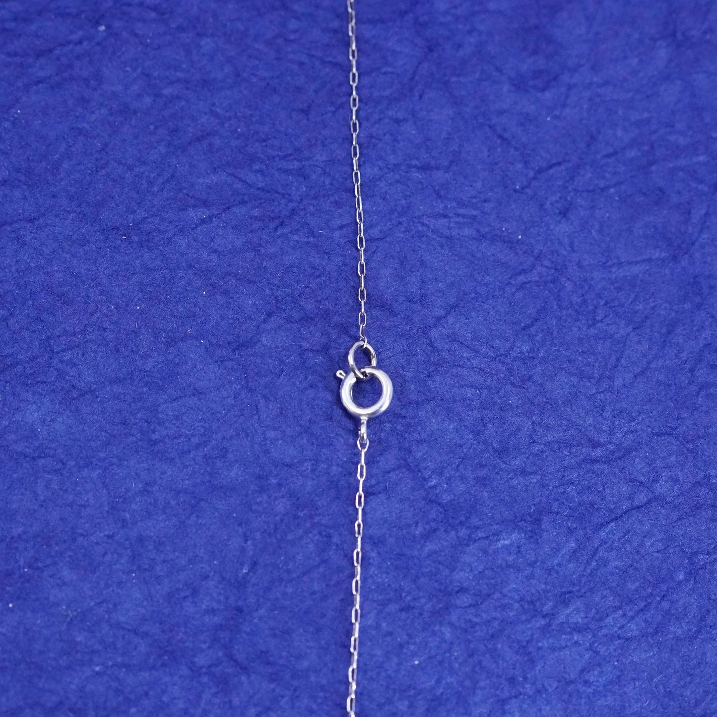 16”, 1mm, vintage Sterling silver necklace, 925 circle chain with pearl