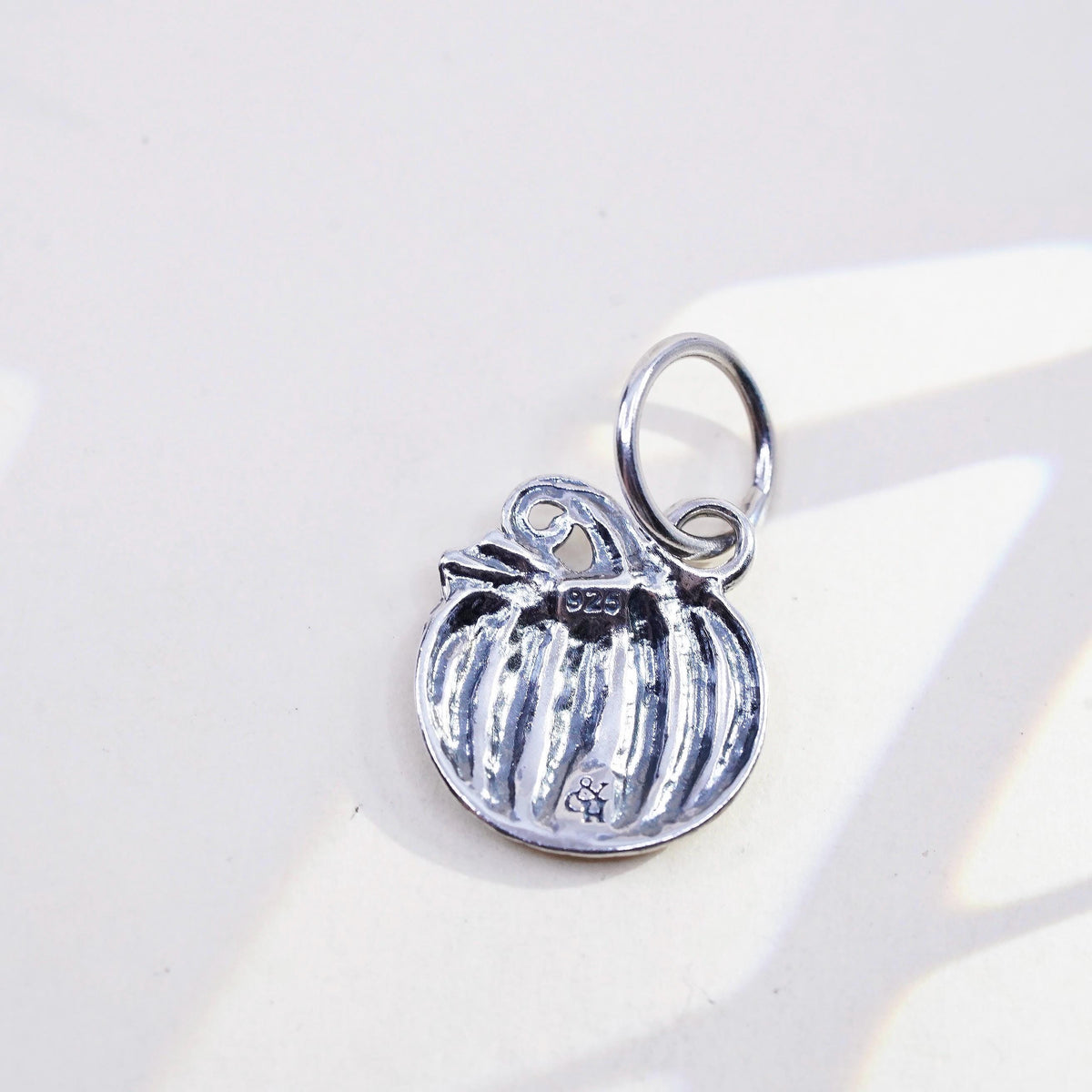 Vintage C&H Sterling Silver 925 Pumpkin Freeform Charm Pendant