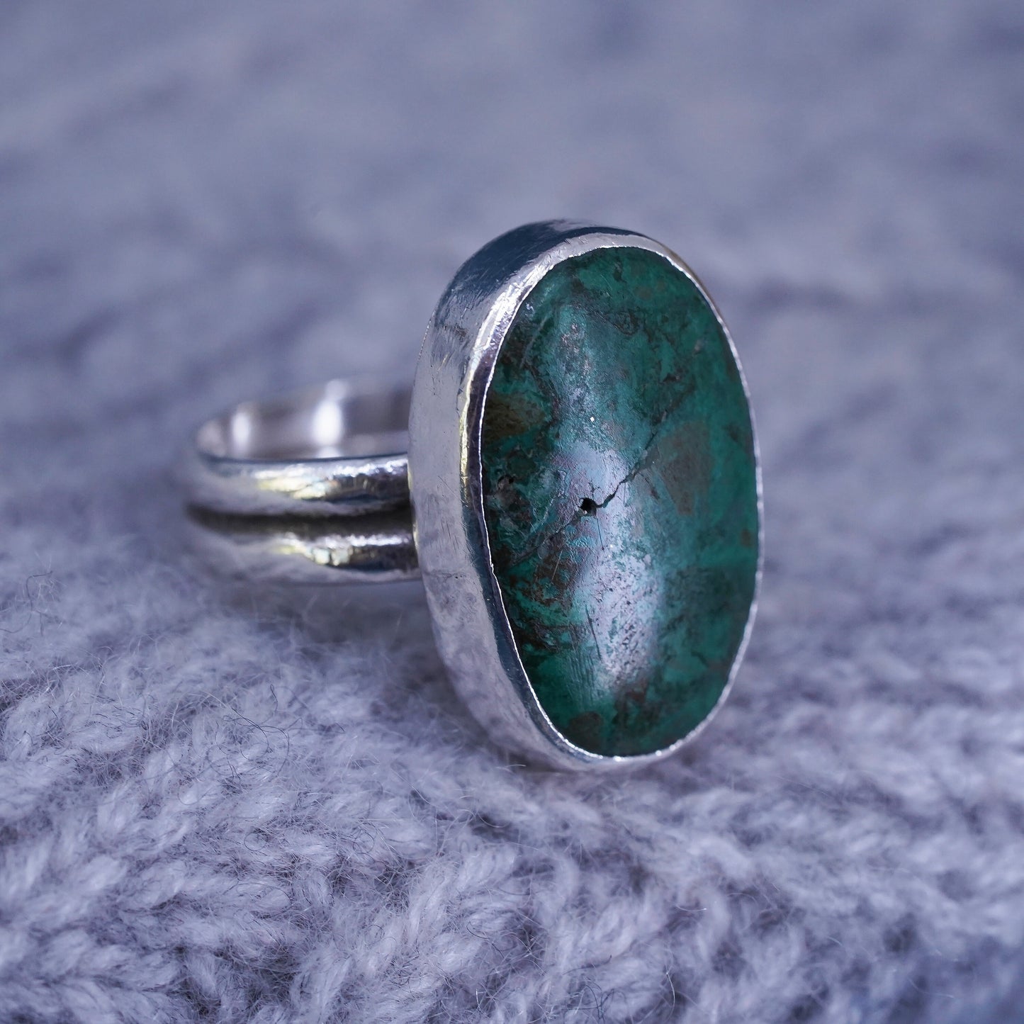 Size 9, Native American, southwestern Sterling 925 silver ring with turquoise