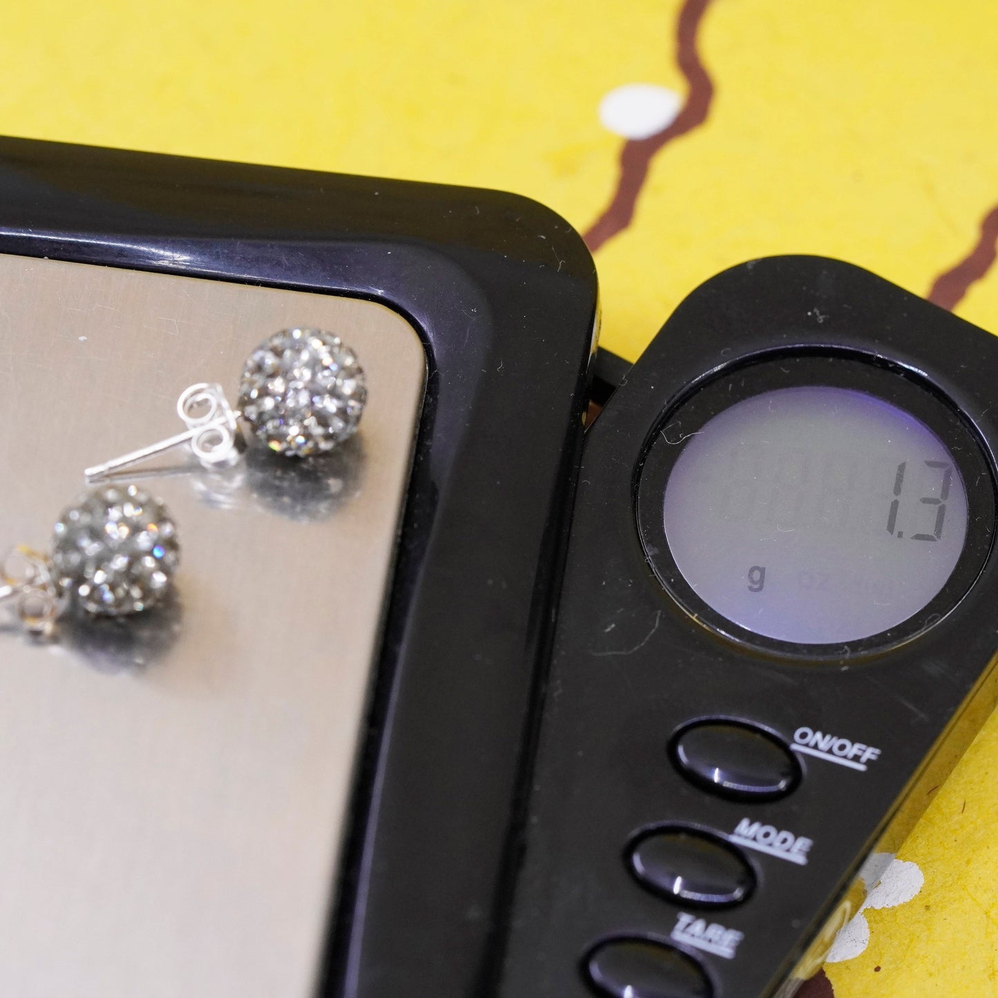 Vintage Sterling 925 silver cluster Cz studs, Swarovski earrings