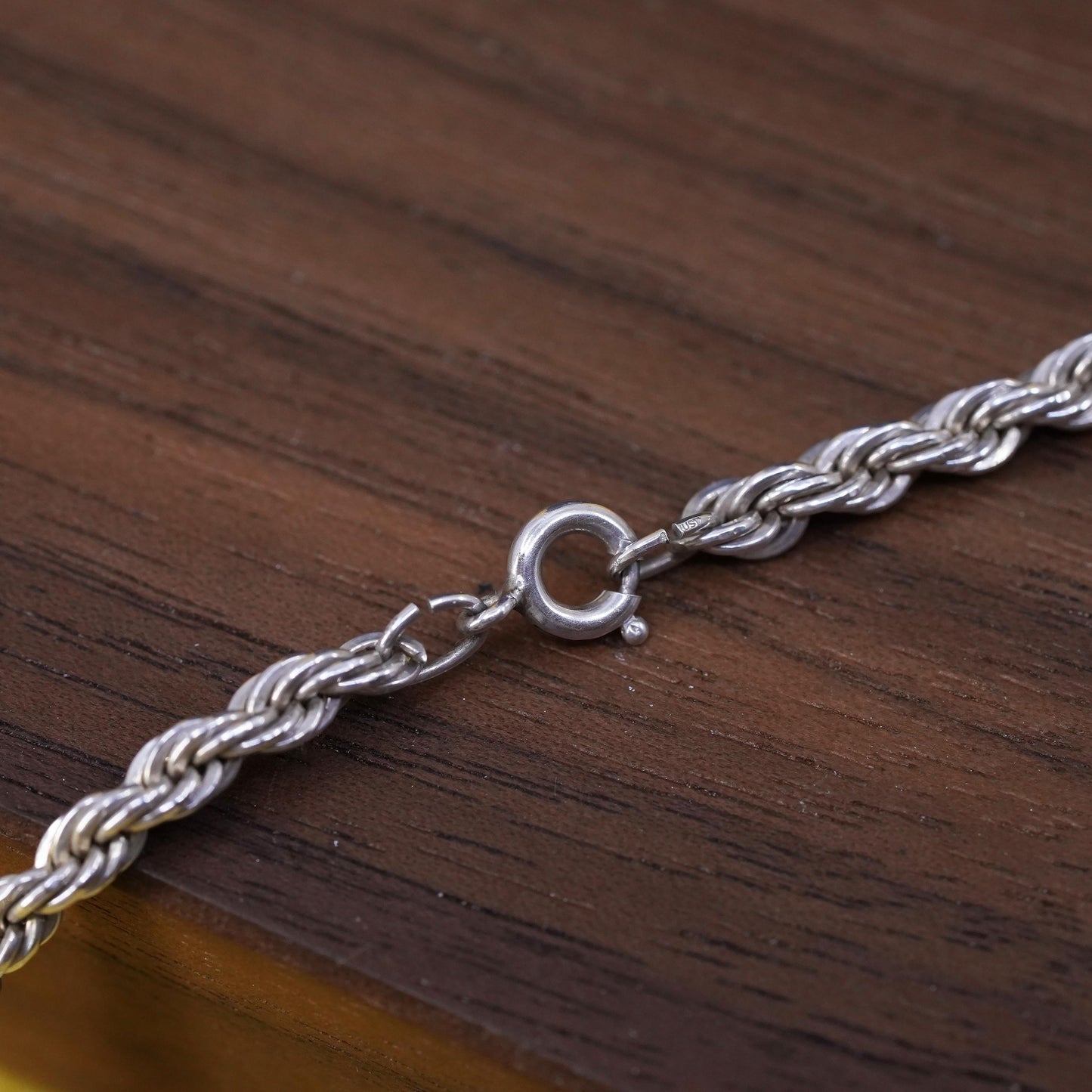 24", 3mm, vintage ARMBRUST Sterling silver necklace, Italy 925 rope chain