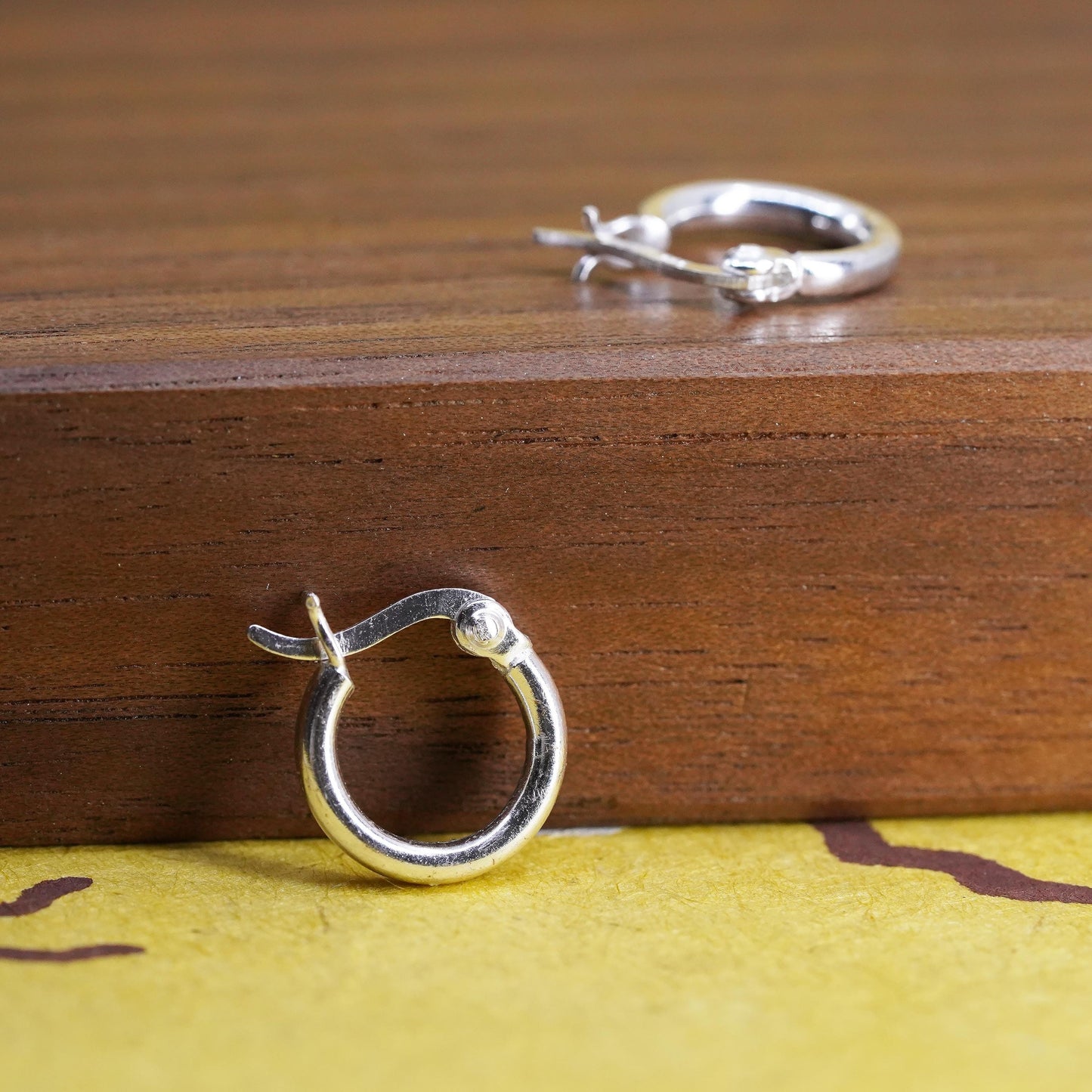 0.5”, Vintage Sterling 925 silver handmade earrings, 925 hoops