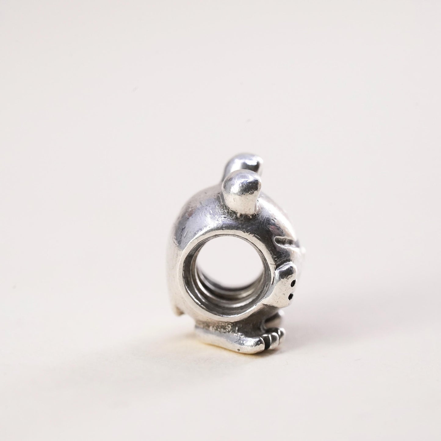Vintage ALE Pandora sterling silver frog charm, 925 bead pendant
