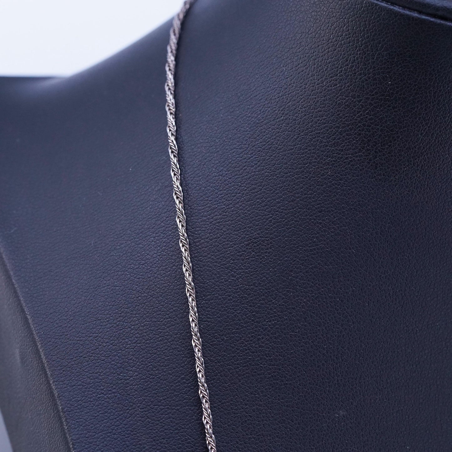 25” 2mm, vintage Sterling 925 silver handmade wheat chain necklace