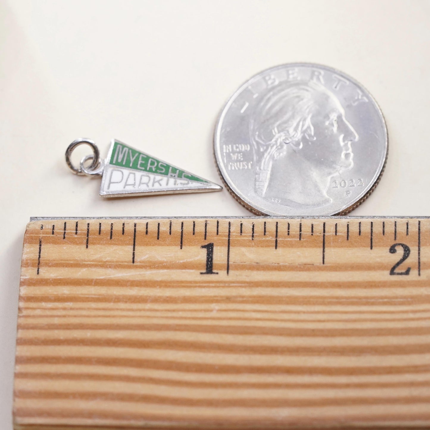 Meyers Park Pennant Charm Sterling 925 Silver Charlotte Souvenir Charm Travel