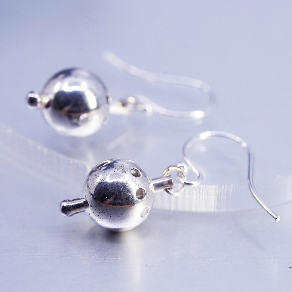 Vintage Sterling 925 silver beads earrings