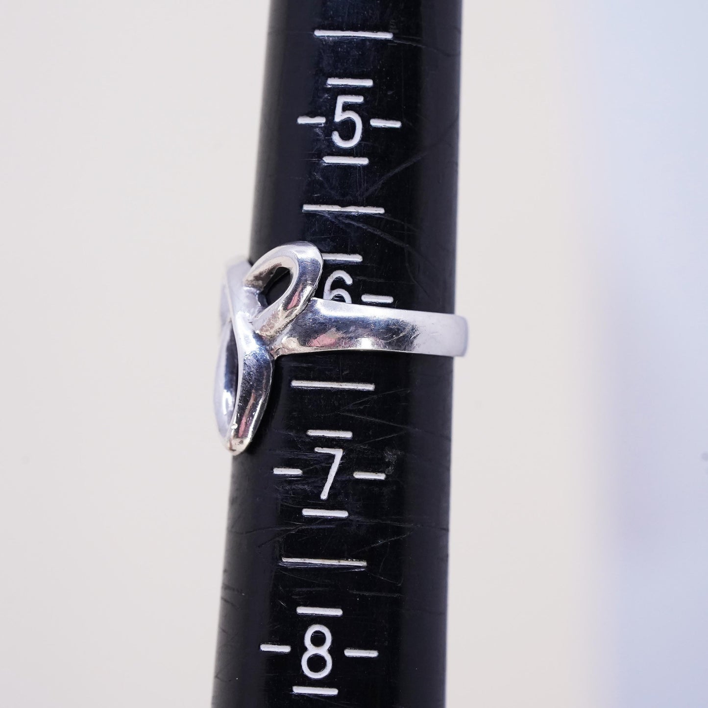 Size 6, VTG Celtic knot sterling silver wired ring 925 irish entwined knot band
