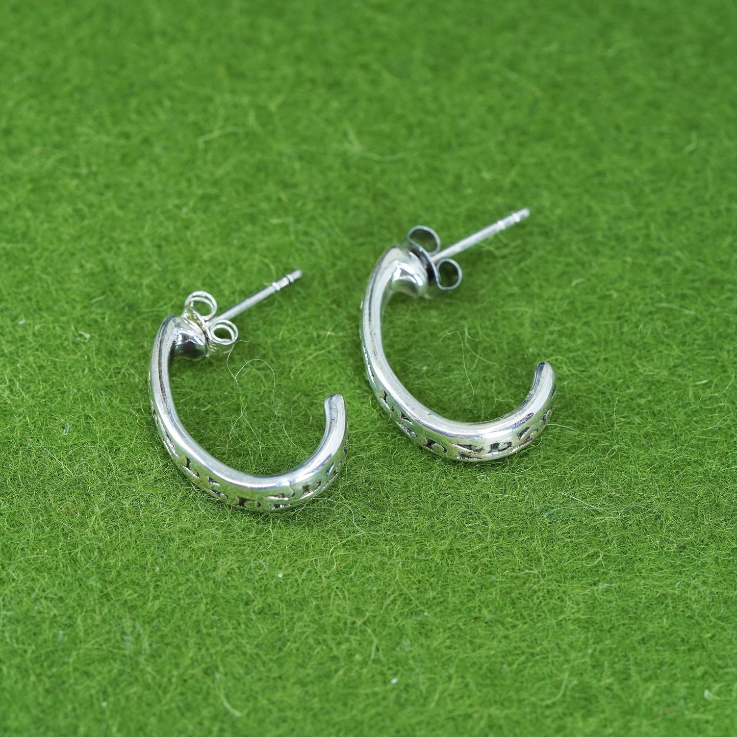 0.75", sterling silver wide hoops, lightweight 925 silver huggie earrings