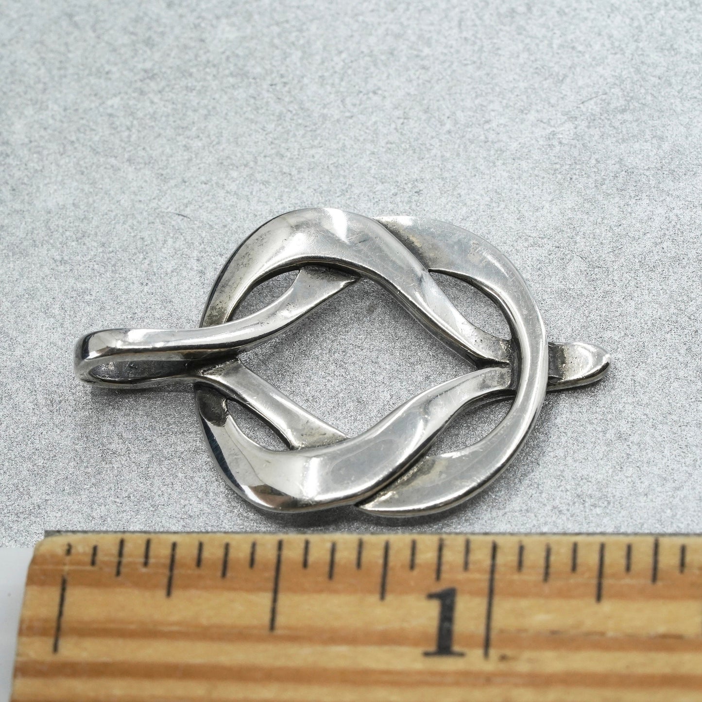 Vintage sterling 925 silver handmade Irish Celtic knot pendant