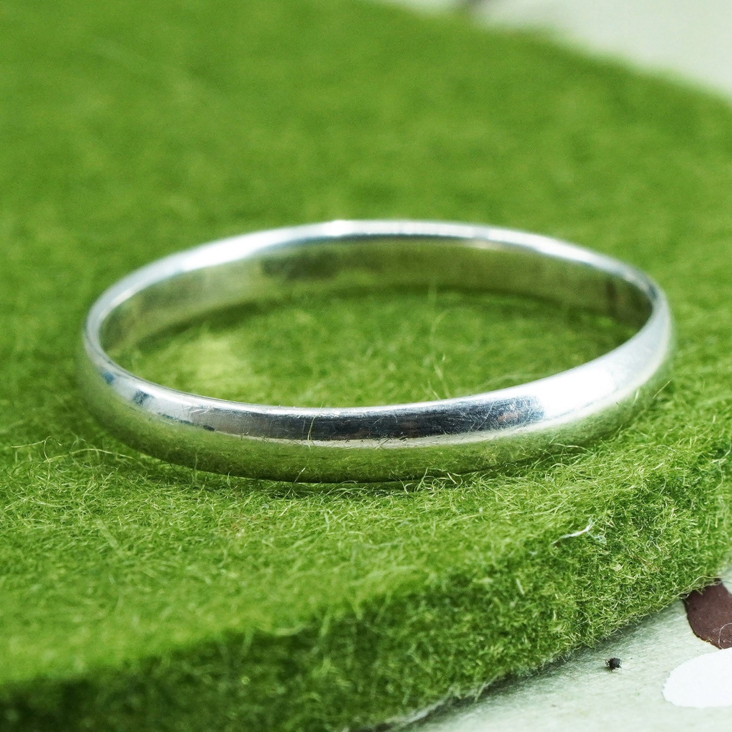 Size 12.25, vintage sterling silver handmade ring, 925 thin stackable band
