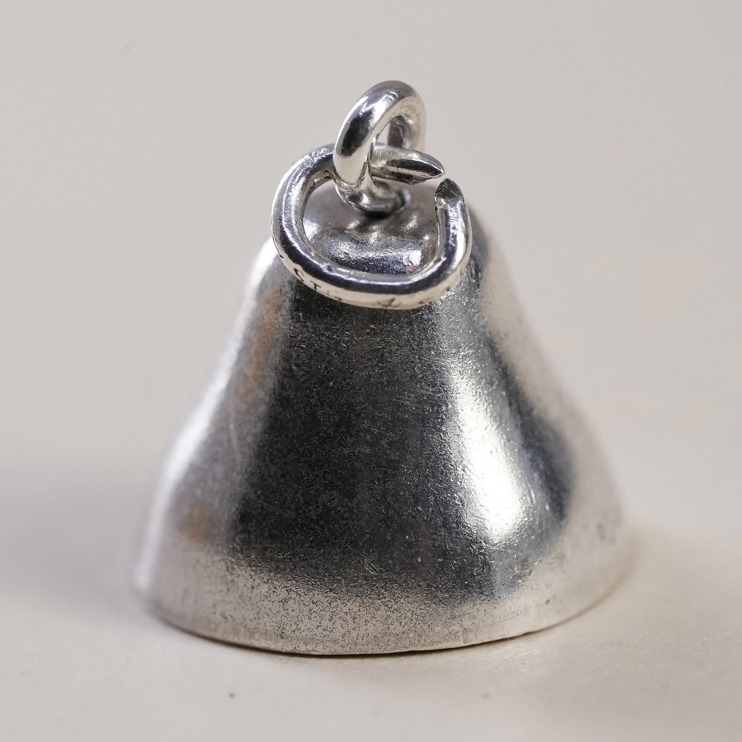 Vintage sterling silver charm, 925 bell, doesn’t chime