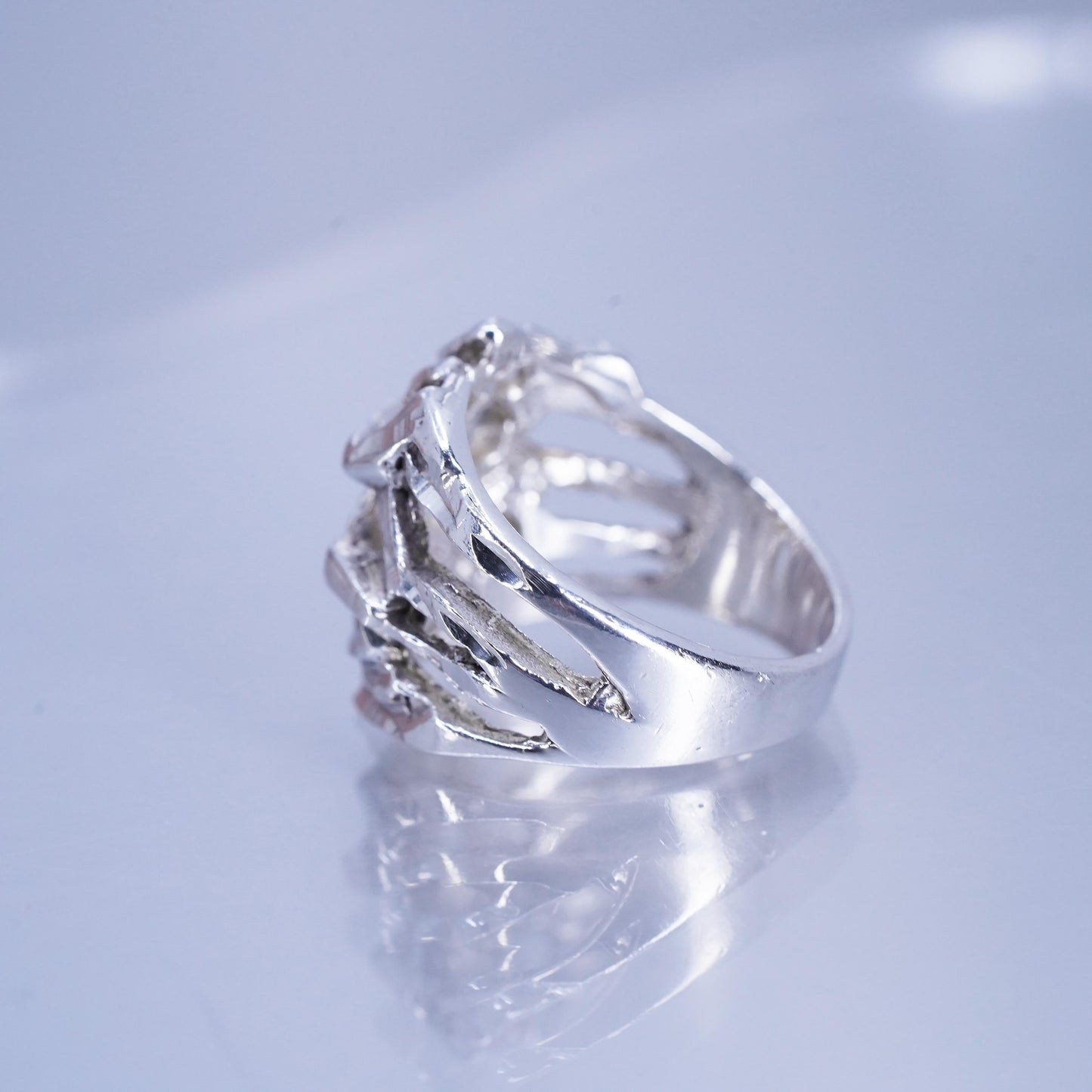 Size 7.25, vintage Sterling 925 silver handmade snake ring