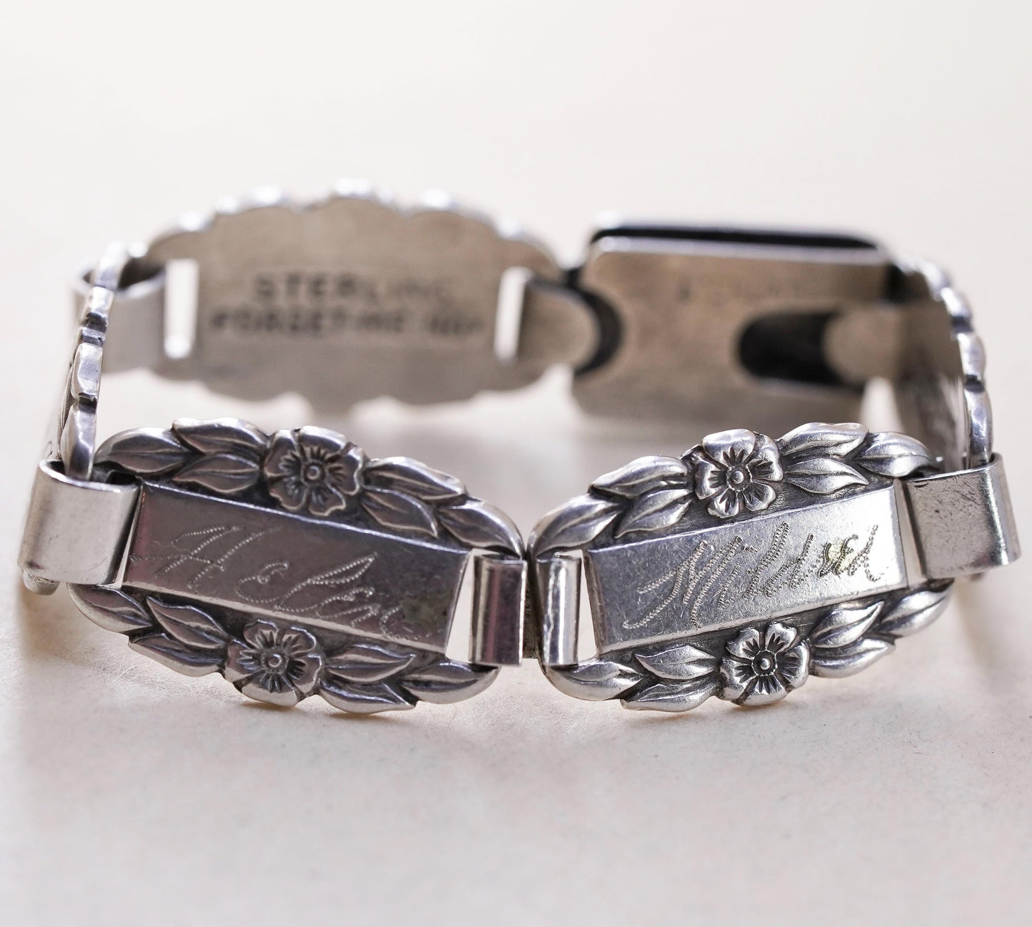 4” Forget Me Not, Vintage Sterling 925 Silver Name Plates