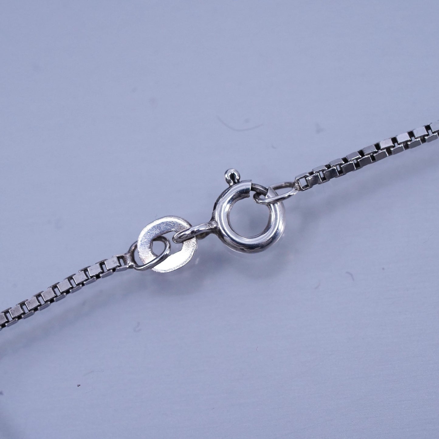 20” 1mm, vintage Italian Sterling 925 silver handmade box chain necklace