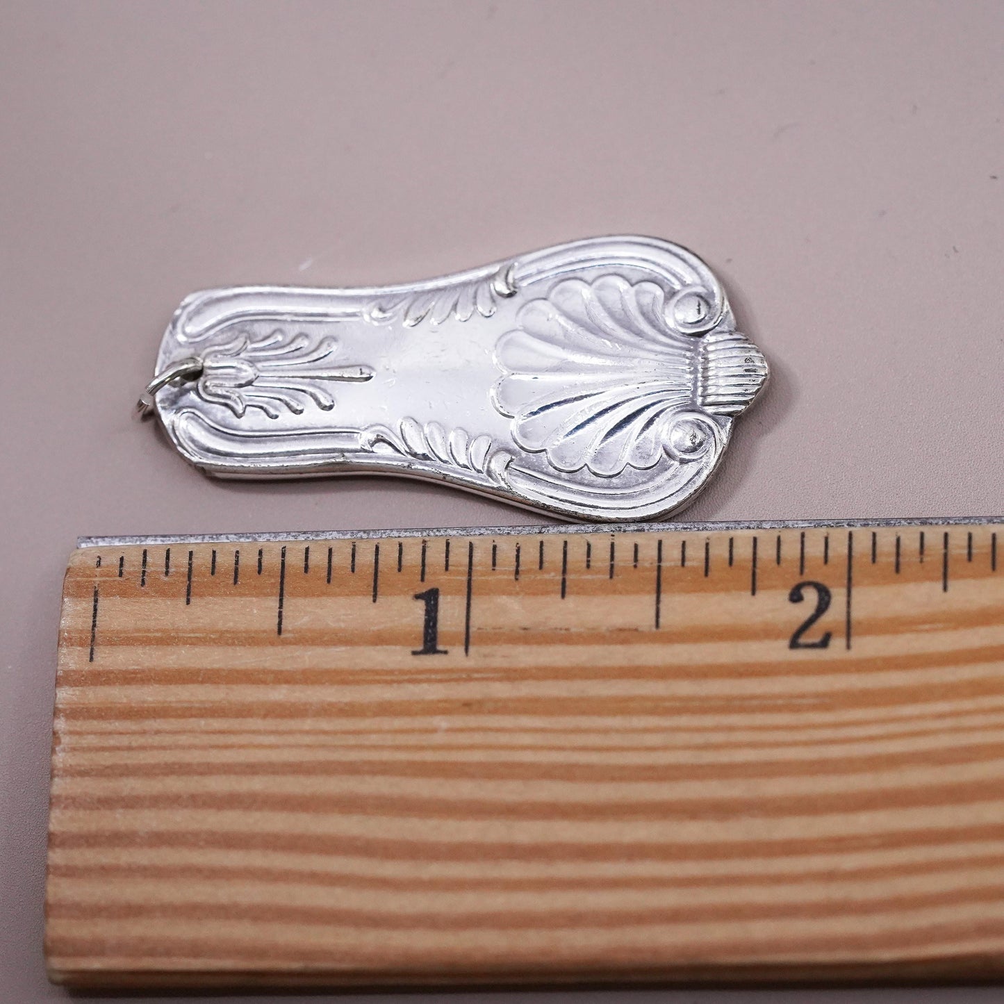 Vintage sterling silver handmade pendant, 925 spoon