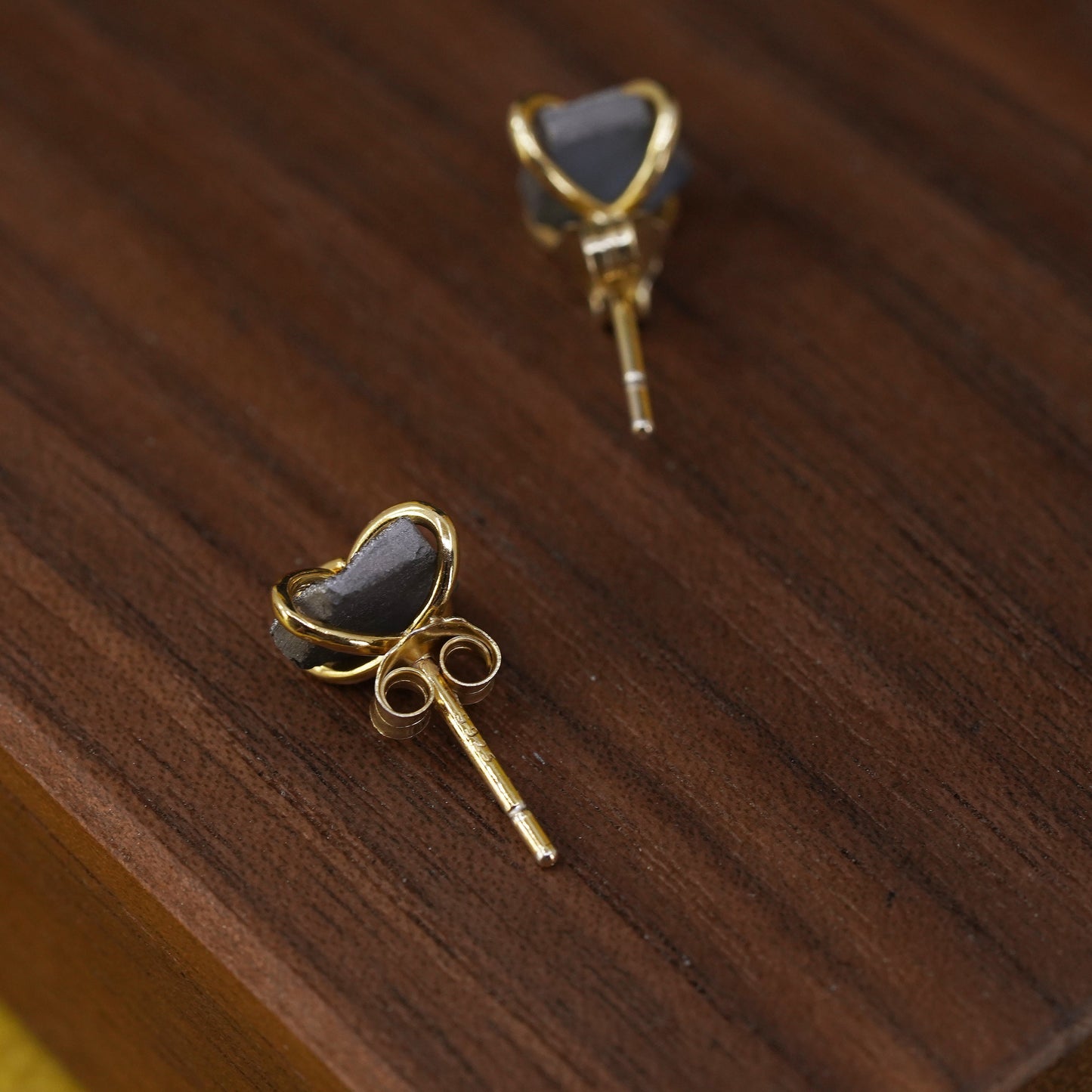 Vermeil gold over Sterling silver natural druzy agate studs, earrings