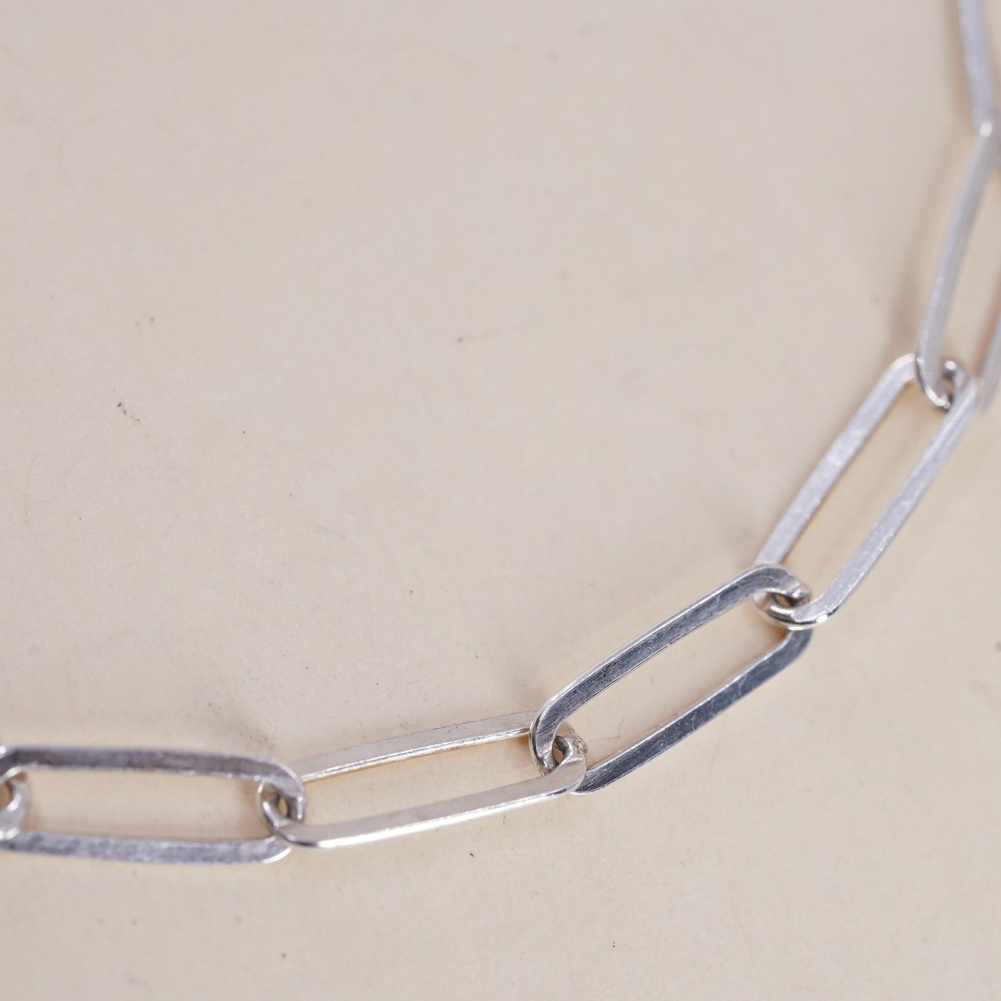 6.75”, vintage Dyadema Italian sterling silver bracelet, 925 elongated chains