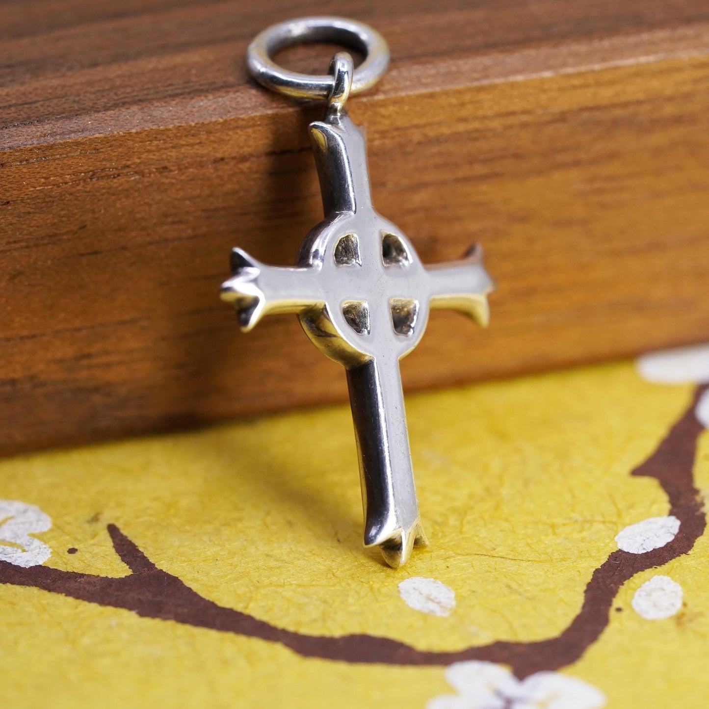Celtic Cross Pendant Sterling 925 Silver Cross Irish Christian Charm Openwork