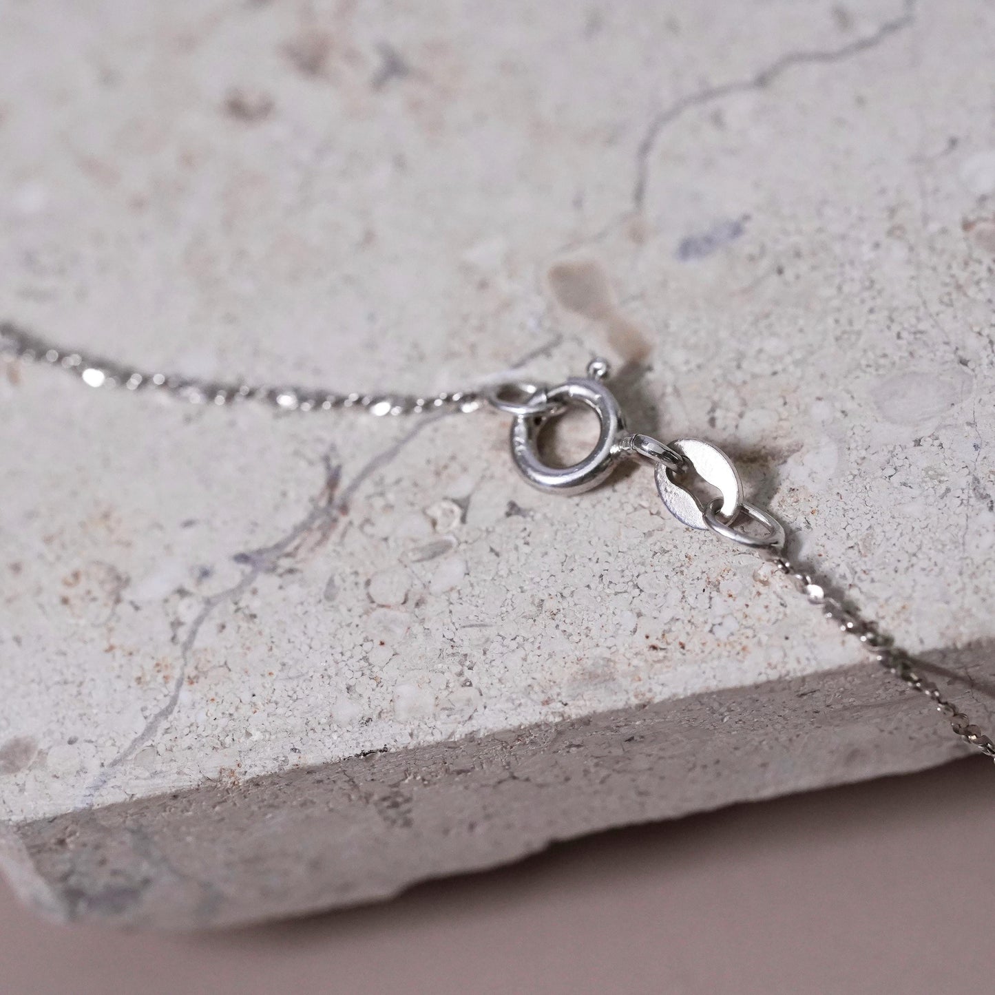 20”, 1mm, vintage Sterling silver handmade necklace, 925 twisted s link chain