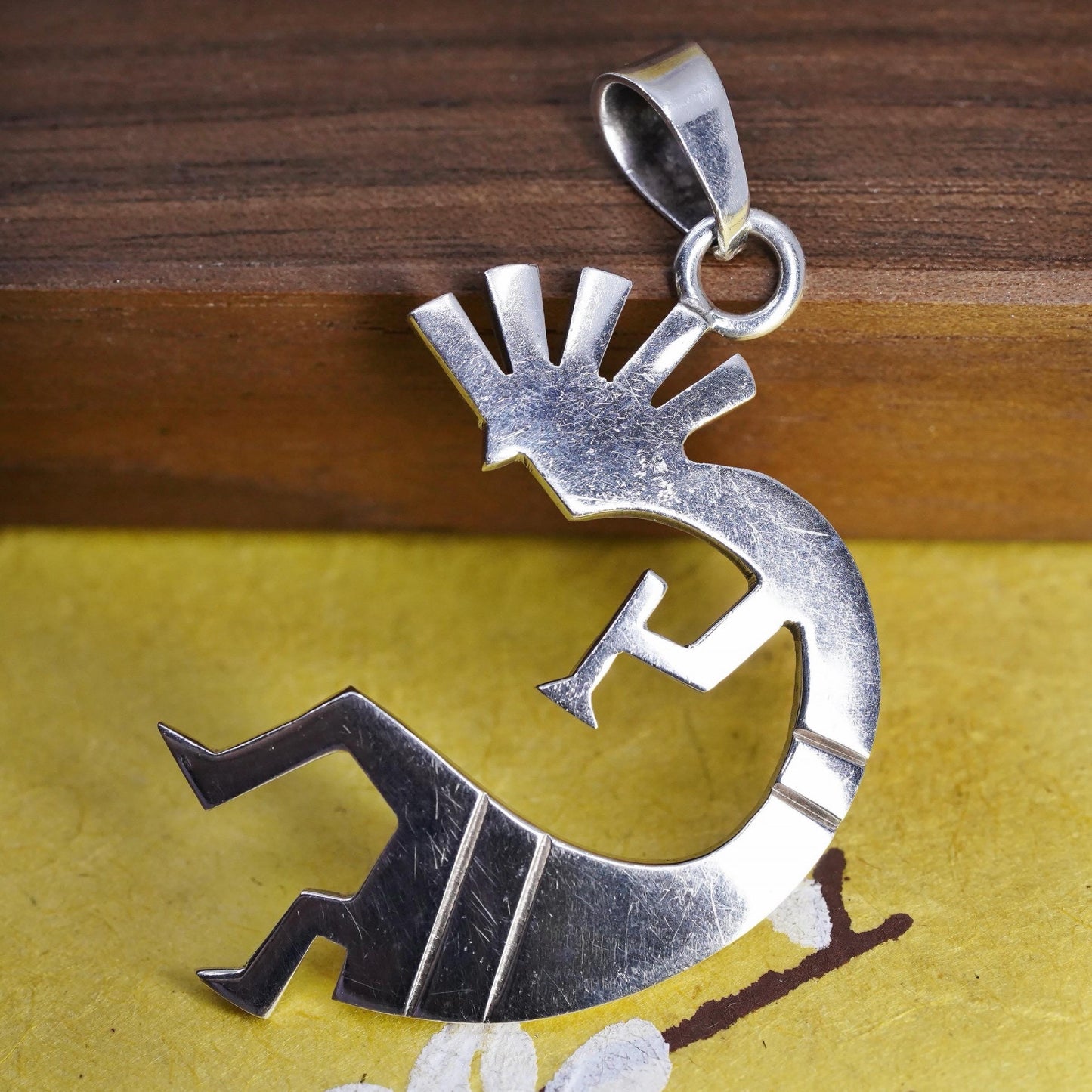 VTG Kokopelli Sterling silver 925 handmade pendant, Native American jewelry,