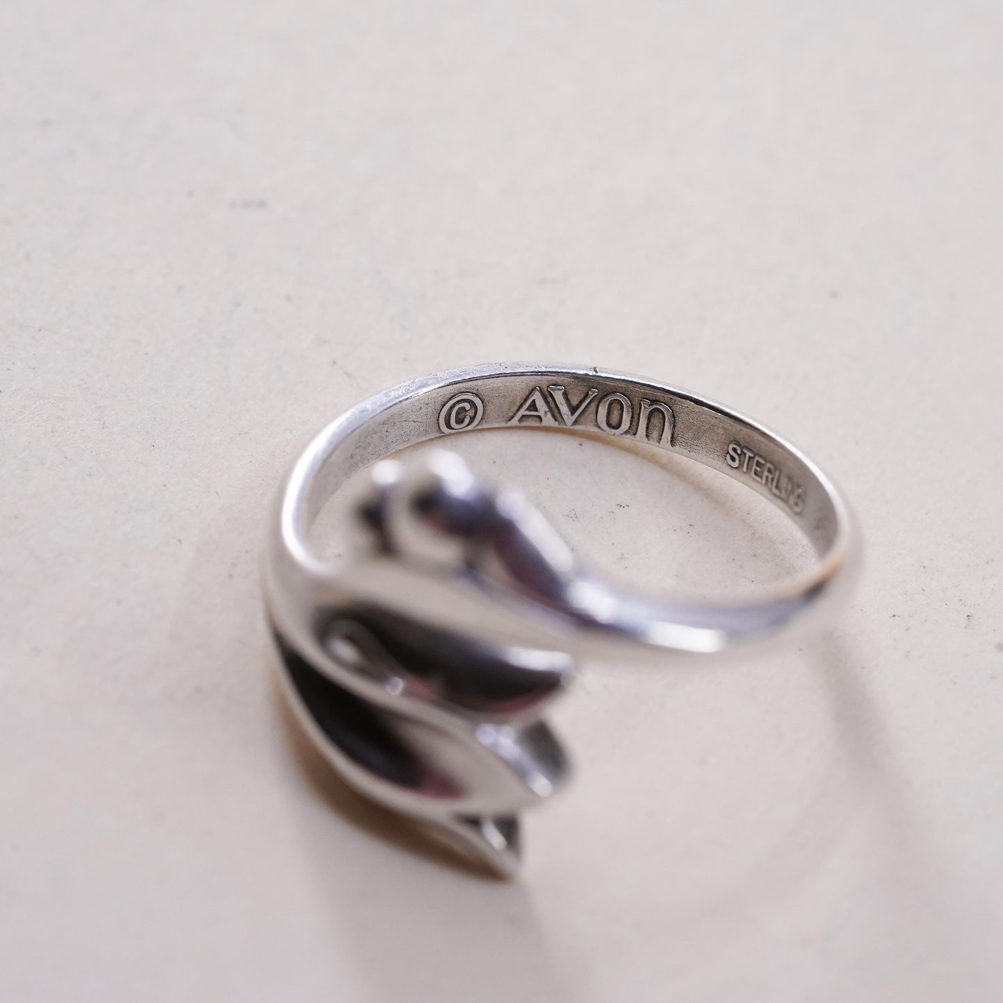 Adjustable, Spanish sterling silver statement ring, 925 tulip flower wrap band