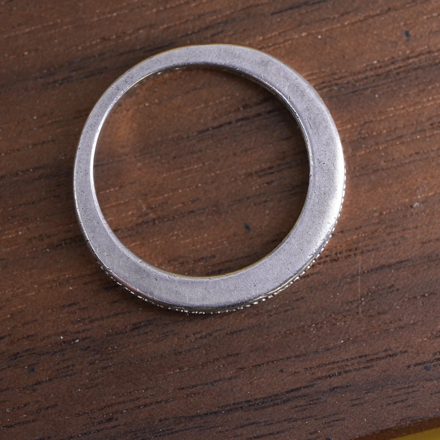 size 5, vintage Sterling silver handmade ring, 925 entwined band