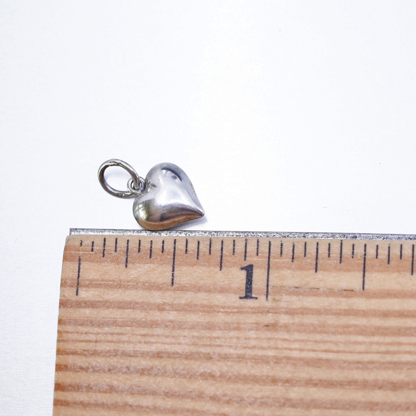 vintage sterling 925 silver heart charm pendant