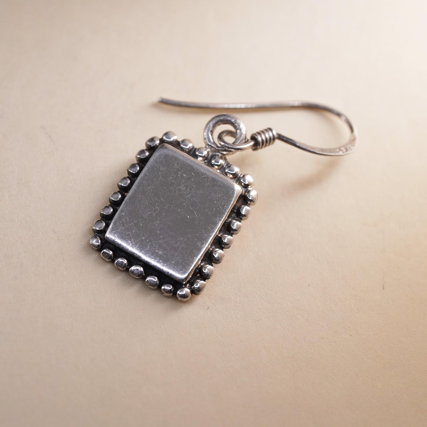 Vintage Sterling silver handmade pendant, 925 tag single earring
