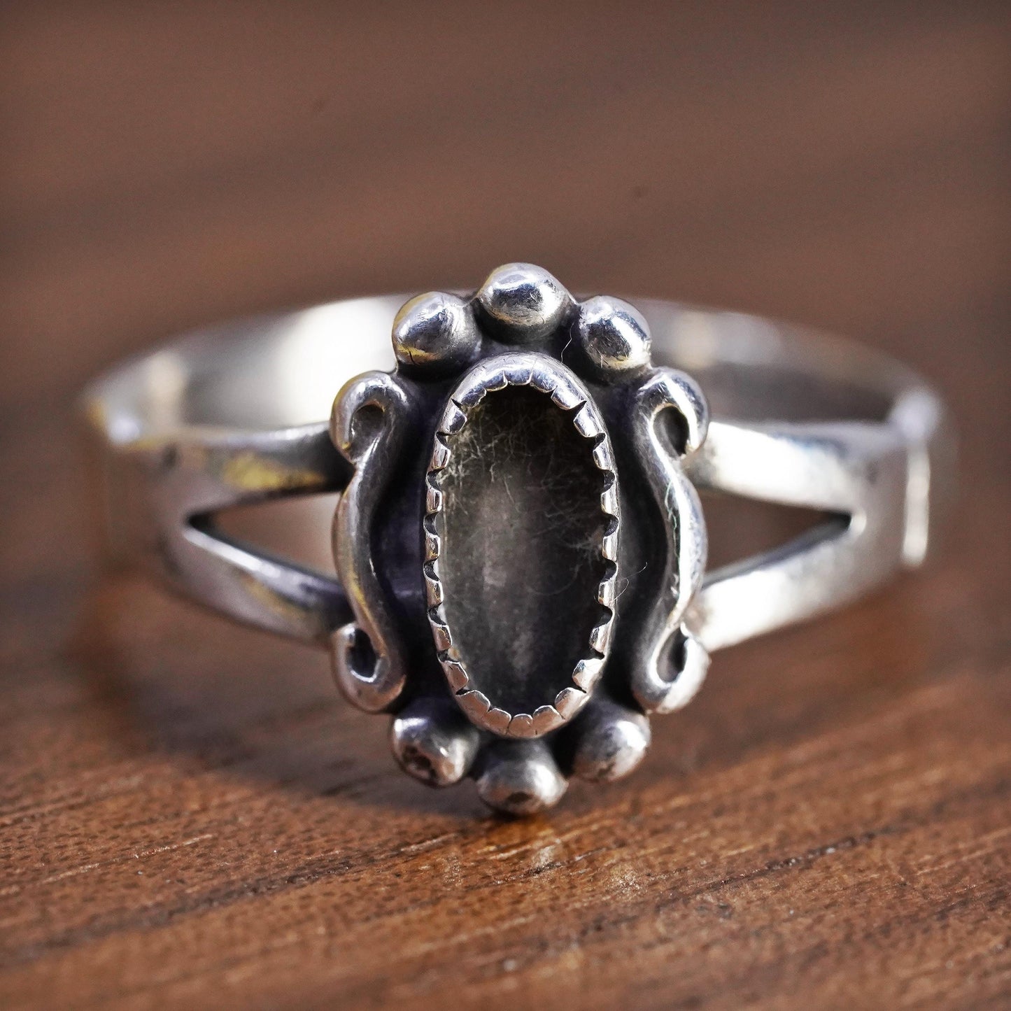 Size 6.5, vintage Wheeler jewelry Sterling silver handmade ring, 925 band