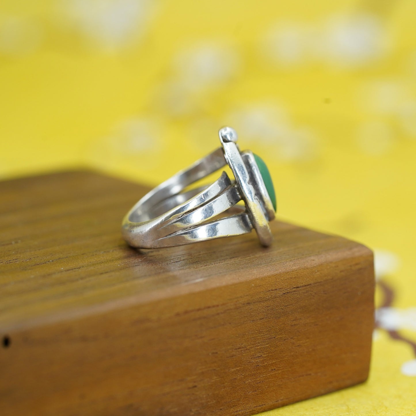Size 5.25, Native American Sterling silver ring southwestern 925 band turquoise